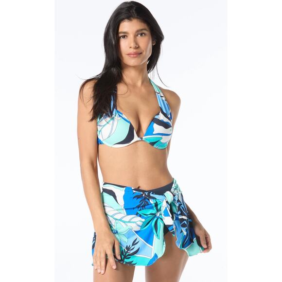 Coco Reef Contours Cameo Halter UW Push Up Bikini Top 16 40D Mosaic Garden NWT - Picture 2 of 3